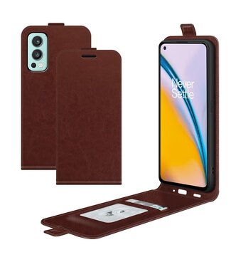 Bruin Flipcase Hoesje OnePlus Nord 2