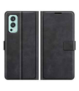 Zwart Bookcase Hoesje OnePlus Nord 2