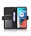 Zwart Pasjeshouder Bookcase Hoesje voor de Motorola Moto E7