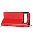 Rood Genuine Lederen Bookcase Hoesje voor de Google Pixel 6