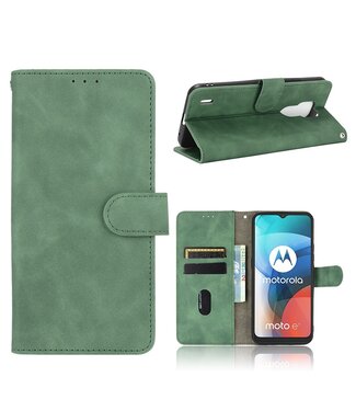 Groen Stijlvol Bookcase Hoesje Motorola Moto E7