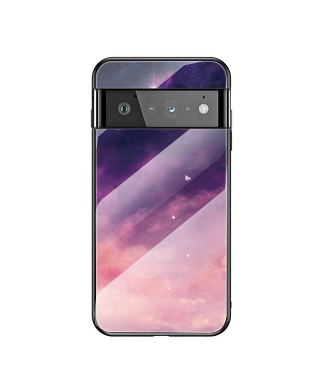 Paarse Sterrenemel Hardcase Hoesje voor de Google Pixel 6 Pro