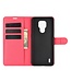 Rood Lychee Bookcase Hoesje voor de Motorola Moto E7