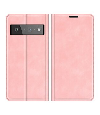 Roze Skin Touch Bookcase Hoesje Google Pixel 6 Pro