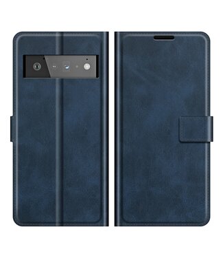 Blauw Bookcase Hoesje Google Pixel 6 Pro