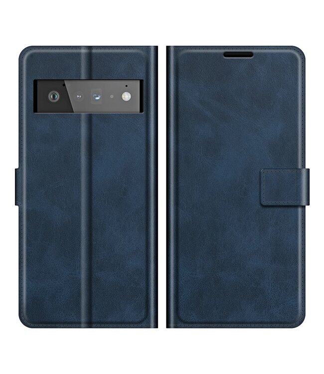 Blauw Bookcase Hoesje voor de Google Pixel 6 Pro