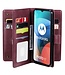 Wijnrood Wallet Bookcase Hoesje voor de Motorola Moto E7