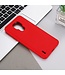 Rood Bandje Siliconen Hoesje voor de Motorola Moto E7