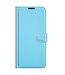 Blauw Lychee Bookcase Hoesje voor de iPhone 13 Pro