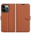 Bruin Lychee Bookcase Hoesje voor de iPhone 13 Pro