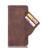 Bruin Pasjeshouder Bookcase Hoesje voor de Motorola Moto E7 Plus