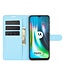 Blauw Lychee Bookcase Hoesje voor de Motorola Moto G9 Play