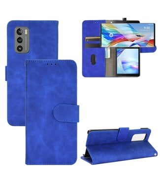 Blauw Bookcase Hoesje LG Wing 5G