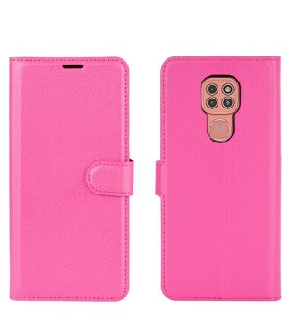 Roze Lychee Bookcase Hoesje Motorola Moto G9 Play