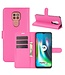Roze Lychee Bookcase Hoesje voor de Motorola Moto G9 Play