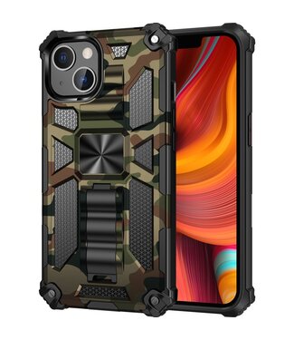 Legergroen Camouflage Hardcase Hoesje iPhone 13 Pro