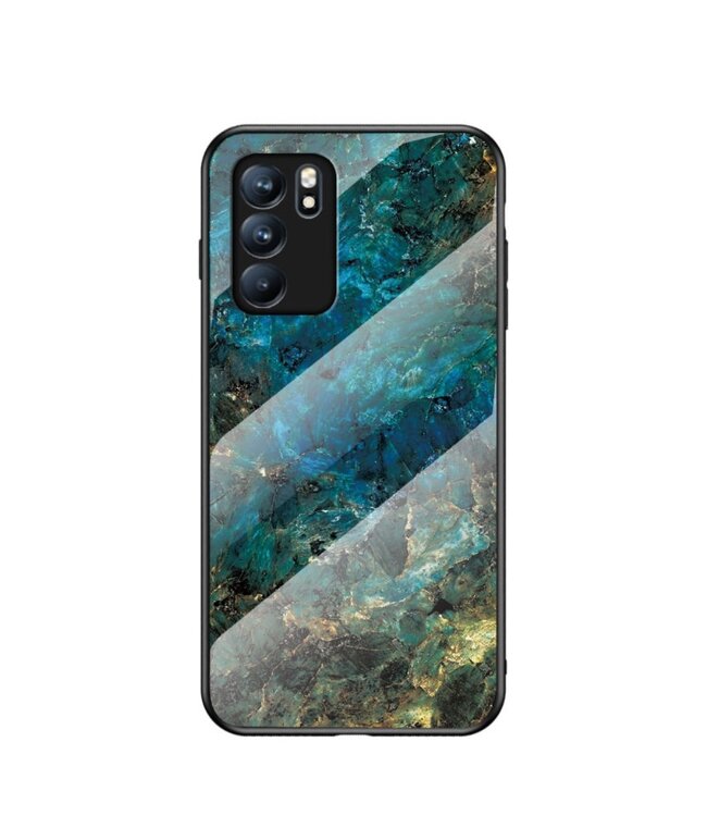 Emarald Marmer Hardcase Hoesje voor de Oppo Reno 6 5G