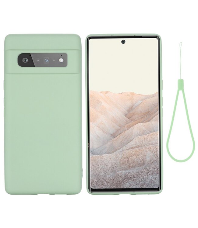 Groen Bandje Siliconen Hoesje voor de Google Pixel 6 Pro