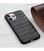 Zwart Krokodillen Genuine Lederen Hoesje voor de iPhone 13 Pro