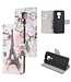 Eiffel Tower Bookcase Hoesje voor de Motorola Moto G9 Play