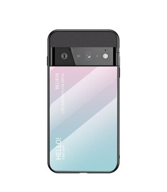 Roze / Blauw Gradient Hardcase Hoesje Google Pixel 6 Pro