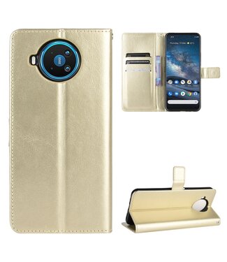 Goud Bookcase Hoesje Nokia 8.3 5G