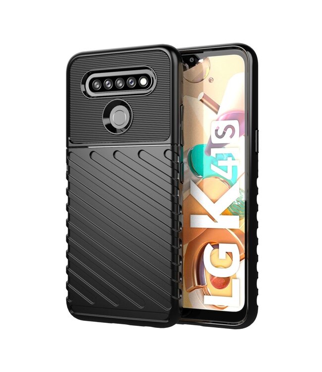 Zwart Twill TPU Hoesje voor de LG K51S