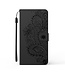 Zwart Bloem Bookcase Hoesje voor de iPhone 13 Mini