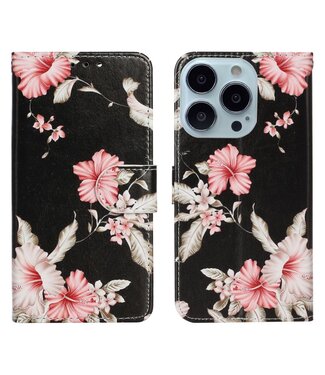 Bloemen Bookcase Hoesje iPhone 13 Pro