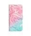 Roze / Groen Design Bookcase Hoesje voor de iPhone 13 Pro