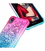 Roze / Blauw Gradient Glitter TPU Hoesje voor de Motorola Moto E6