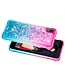 Roze / Blauw Gradient Glitter TPU Hoesje voor de Motorola Moto E6