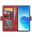 Rood Full Protection Bookcase Hoesje voor de Oppo Reno 6 Pro