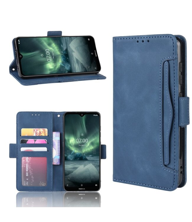 Blauw Wallet Bookcase Hoesje voor de Nokia 6.2 / Nokia 7.2