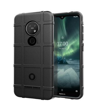 Zwart Grid TPU Hoesje Nokia 6.2 / Nokia 7.2