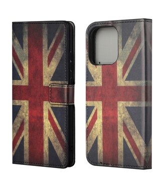 Engelse Vlag Bookcase Hoesje iPhone 13 Pro