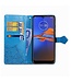 Blauw Mandala Bookcase Hoesje voor de Motorola Moto E6 Plus