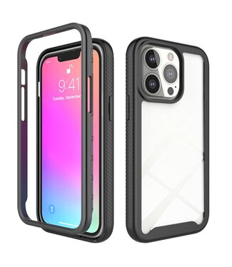 Zwart Hardcase Hoesje iPhone 13 Pro