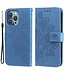 Blauw Bloem Design Bookcase Hoesje voor de iPhone 13 Pro