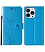 Blauw Vlinder Design Bookcase Hoesje voor de iPhone 13 Pro