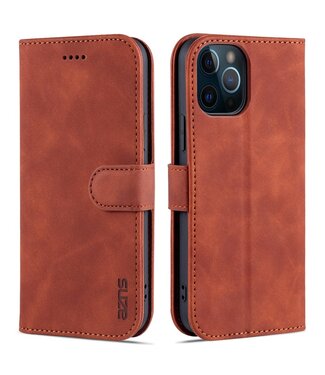 Azns Bruin Bookcase Hoesje iPhone 13 Pro