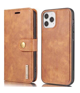 Bruin Split Lederen Bookcase Hoesje iPhone 13 Pro