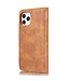 DG.Ming DG.Ming Bruin Split Lederen Bookcase Hoesje voor de iPhone 13 Pro