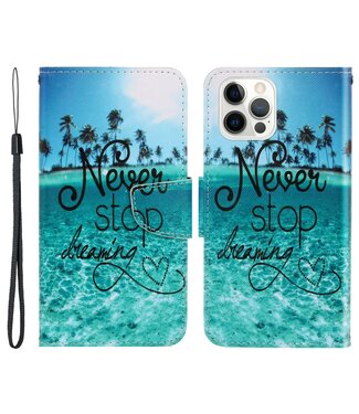 Never Stop Dreaming Bookcase Hoesje iPhone 13 Pro