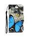 Blauwe Vlinder Bookcase Hoesje voor de iPhone 13 Pro