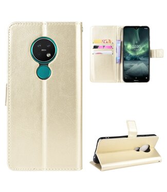 Goud Wallet Bookcase Hoesje Nokia 6.2 / Nokia 7.2