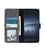 Khazneh Khazneh Zwart Retro Bookcase Hoesje voor de Nokia 3.4