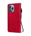 Rood Bookcase Hoesje voor de iPhone 13 Pro