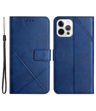 Blauw Bookcase Hoesje iPhone 13 Pro