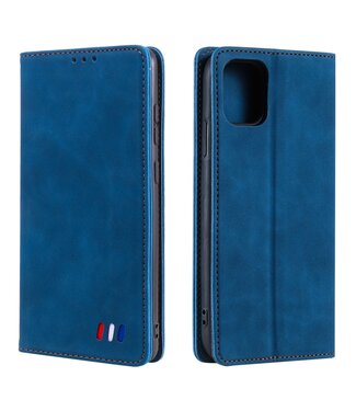 Blauw Skin Touch Bookcase Hoesje iPhone 13 Pro